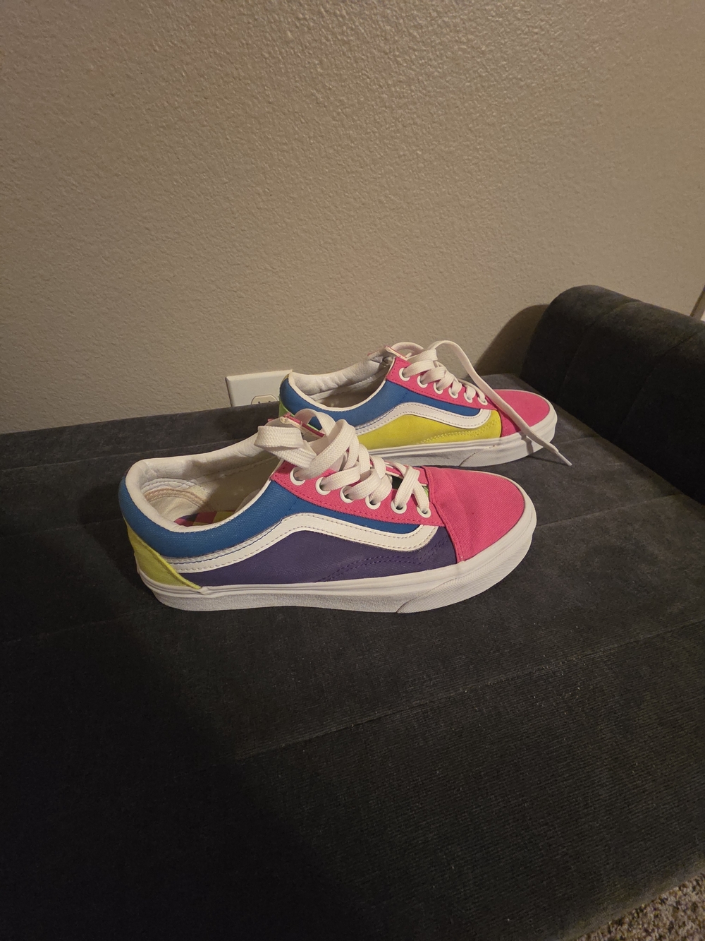 Vans Colorblock Low Top Sneaker — Pink, Blue, Yellow, Purple
